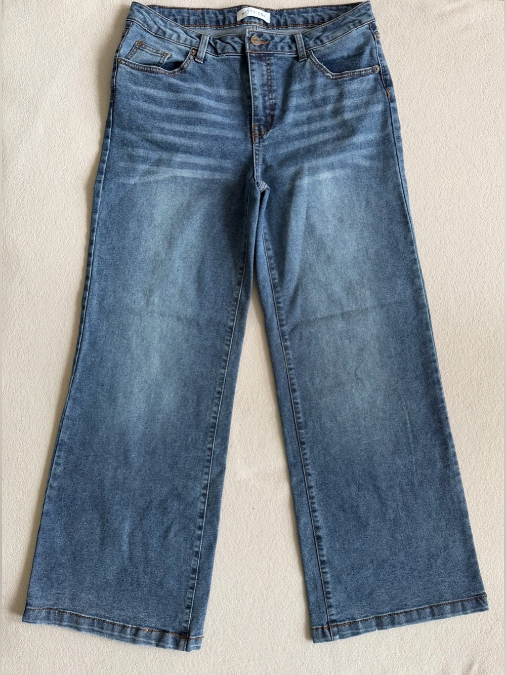 Witty Fox High Waisted Wide Leg Dad Jeans s15/32 Women’s Washed Blue
